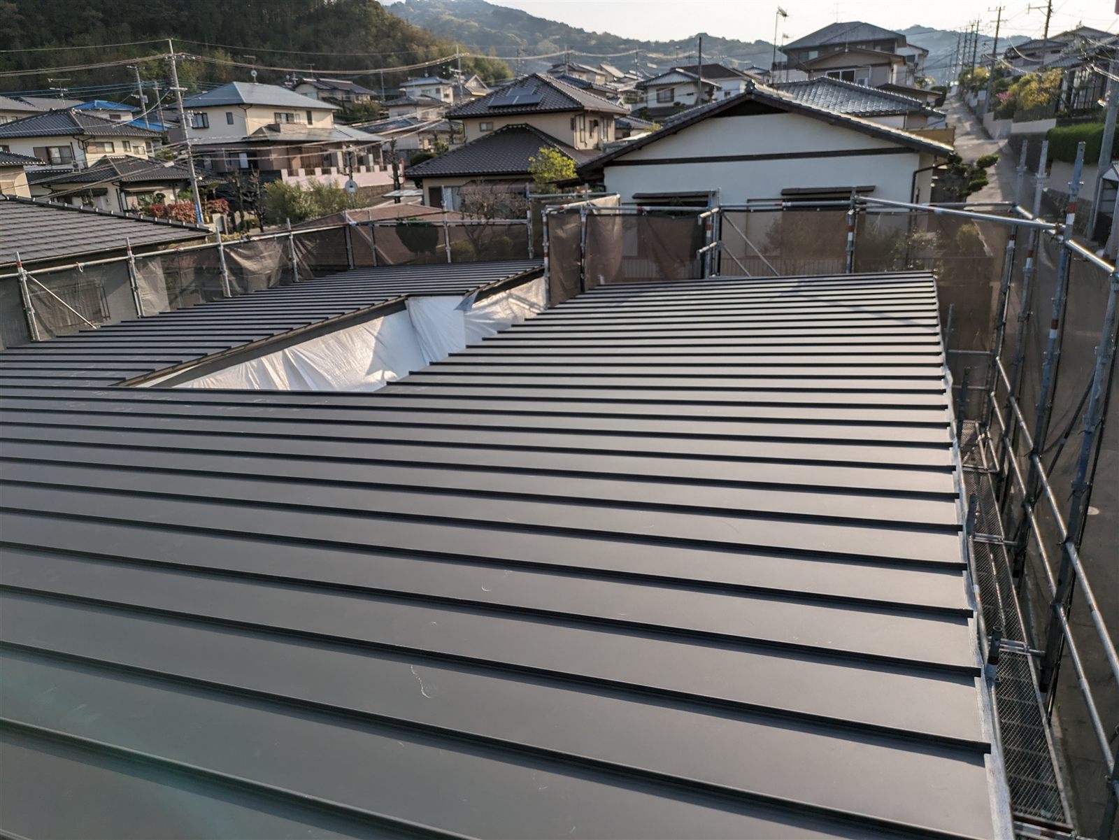 屋根工事の完成